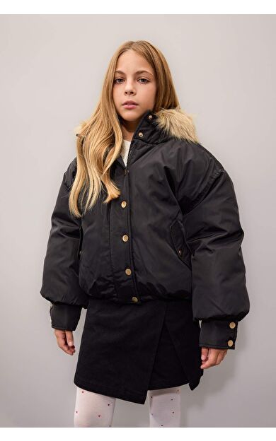 DeFacto Kız Çocuk Kapüşonlu Mont