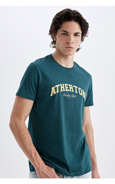 DeFacto DeFactoFit Slim Fit Bisiklet Yaka Baskılı Tişört C5674AX24HSGN146
