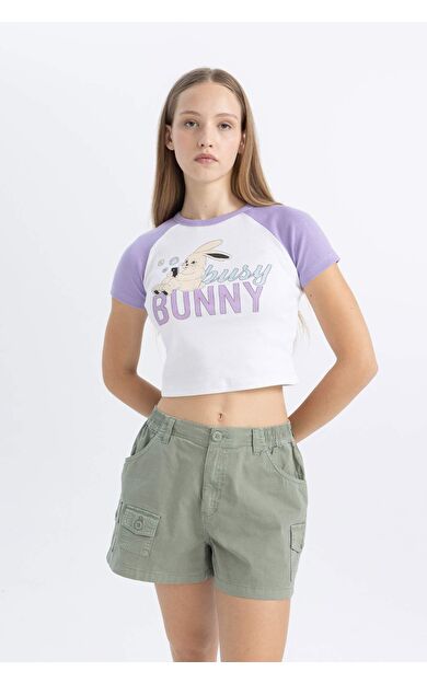 DeFactoFit Coool Fitted Bisiklet Yaka Baskılı Kısa Kollu Tişört C5721AX24SMPR251