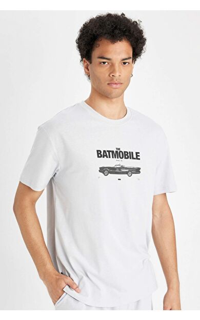 DeFactoFit Batman 85 Regular Fit Bisiklet Yaka Baskılı Tişört