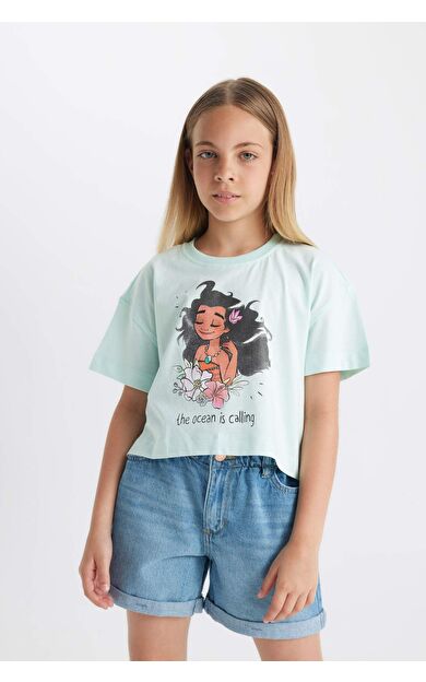 DeFactoFit Kız Çocuk Disney Prenses Kısa Kollu Tişört