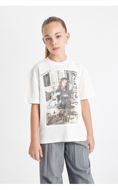 DeFacto DeFactoFit Kız Çocuk Harry Potter Oversize Fit Kısa Kollu Tişört