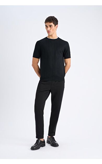 DeFacto Jogger Pantolon Basic Düz Beli Bağcıklı Cepli Düz Paça C6022AX25SPBK81