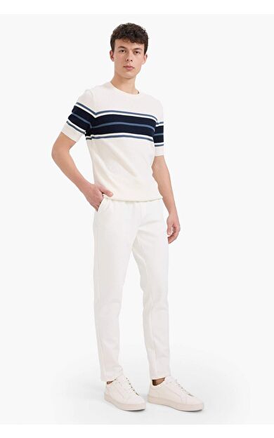 DeFacto Kışlık Jogger Pantolon Basic Düz Beli Bağcıklı Cepli Düz Paça