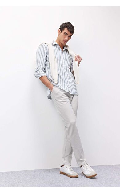 DeFacto Jogger Pantolon Basic Düz Beli Bağcıklı Cepli Düz Paça C6022AX25SPGR368