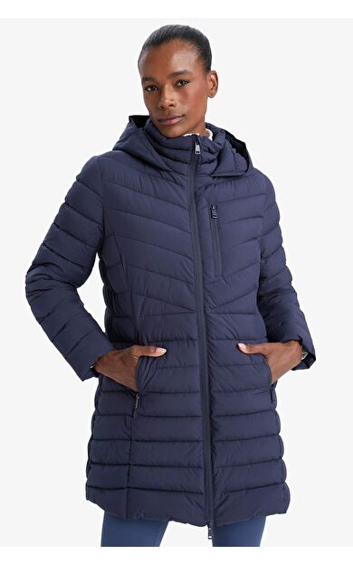 Defactofit Su İtici Regular Fit Kapüşonlu Şişme Parka Mont
