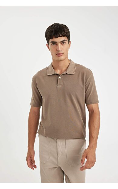 DeFacto New Regular Fit Polo Yaka Kısa Kollu Pike Polo Tişört