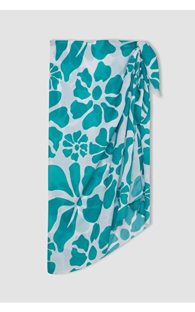 DeFactoFit Kadın Çiçek Desenli Uzun Pareo