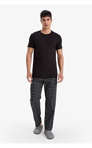 Regular Fit Cepli Uzun Boy Flanel Alt