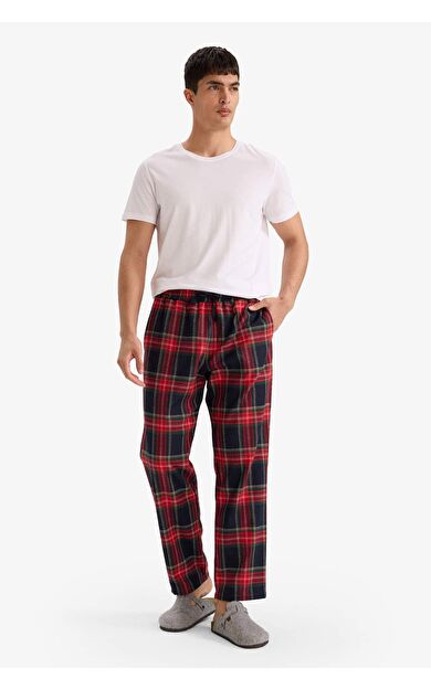 Regular Fit Cepli Uzun Boy Flanel Alt