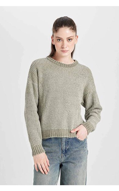 DeFacto Regular Fit Bisiklet Yaka Triko Kazak