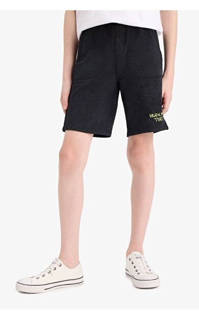 DeFacto Erkek Çocuk Sweatshirt Kumaşı Şort C6286A824HSBK81