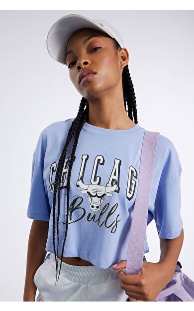 DeFacto DeFactoFit NBA Chicago Bulls Bisiklet Yaka Kısa Kollu Tişört C6310AX24HSBE554