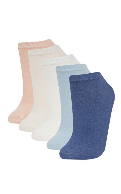 Kadın 5'li Pamuklu Patik Çorap