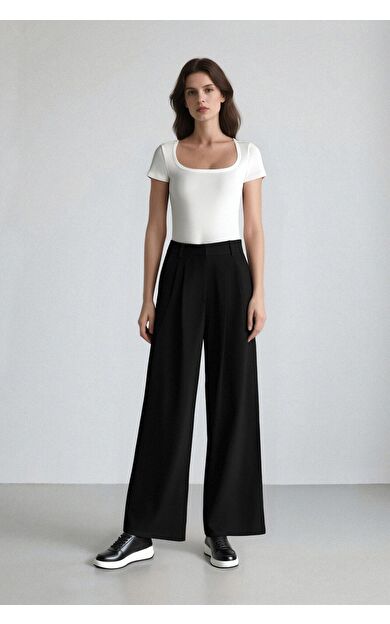 DeFacto Wide Leg Geniş Paça Pantolon C6375AX24HSBK81