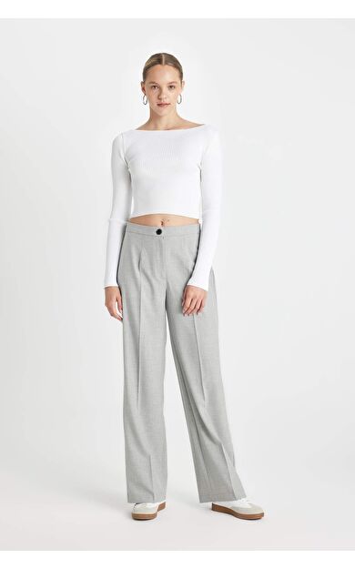 DeFactoFit Wide Leg Yüksek Bel Standart Boy Pantolon C6402AX24AUGR28