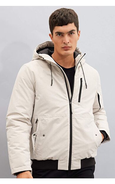 DeFacto Kapüşonlu Mont Fermuarlı Cepli Kol Ucu Etek Ucu Ribanalı