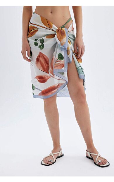 Desenli Şifon Pareo