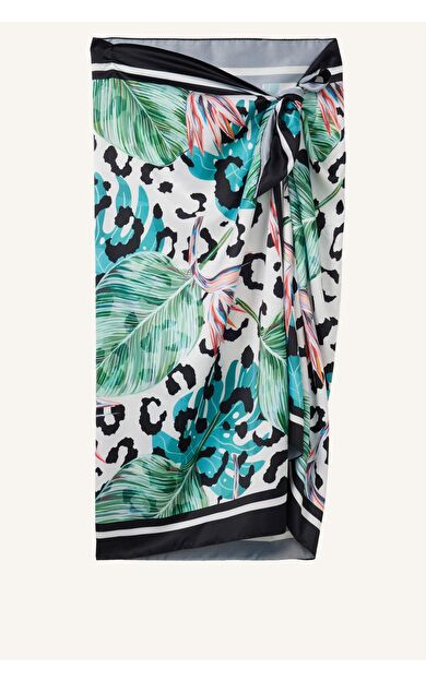 DeFacto Çiçekli Saten Kimono