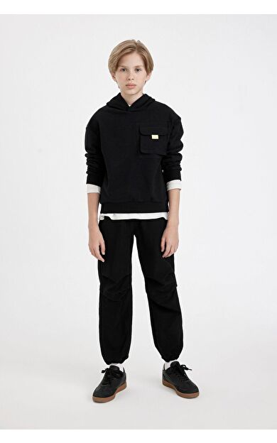 DeFacto Erkek Çocuk Jogger Paça Paraşüt Pantolon C6616A824AUBK81