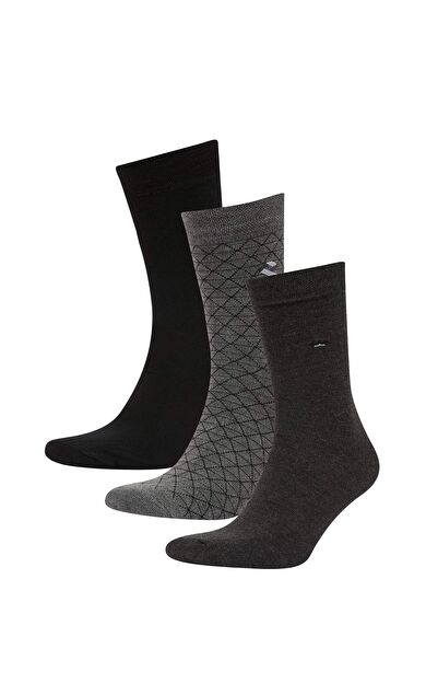 DeFacto Erkek 3'lü Pamuklu Patik Çorap C6682AXNSKR1