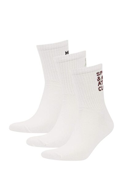 DeFacto Erkek 3'lü Pamuklu Soket Çorap C6733AXNSWT1