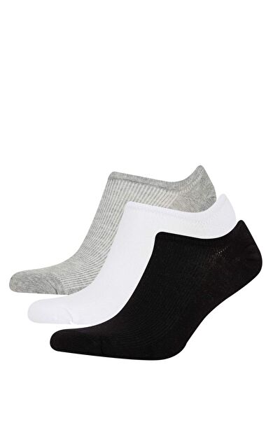 DeFacto DeFactoFit Erkek 3'lü Pamuklu Sneaker Çorap C6785AXNSKR1