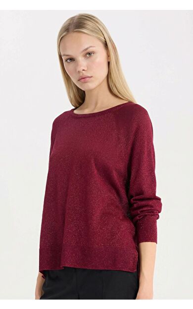 DeFacto Regular Fit Bisiklet Yaka Basic Triko Kazak C6818AX24WNBR170