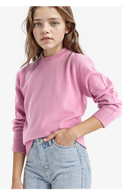 Kız Çocuk Standart Fit Bisiklet Yaka Triko Kazak C6902A825AUPN444