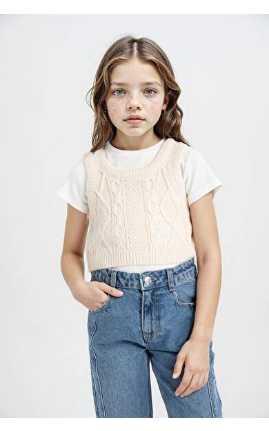 DeFactoFit Kız Çocuk Crop Süveter