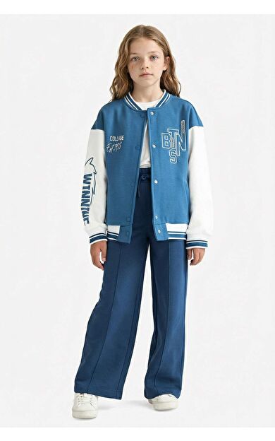 DeFacto Kız Çocuk Wide Leg Geniş Paça Beli Lastikli Eşofman Altı