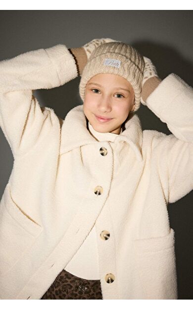 Kız Çocuk Dokuma Etiketli Bere C7169A825WNBG122