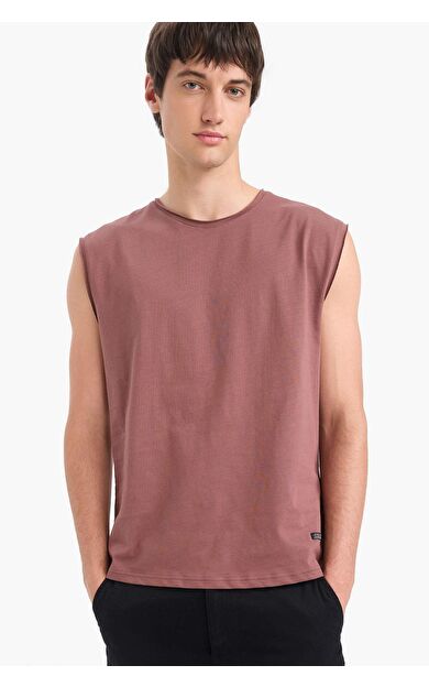 DeFacto %100 Pamuk Boxy Fit Bisiklet Yaka Basic Düz Atlet C7205AX25SMBN562