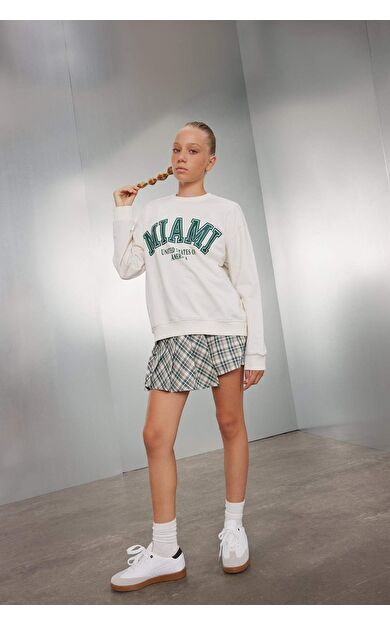 Kız Çocuk Kareli Şort Etek