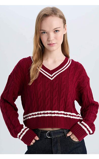 Coool Regular Fit V Yaka Triko Kazak