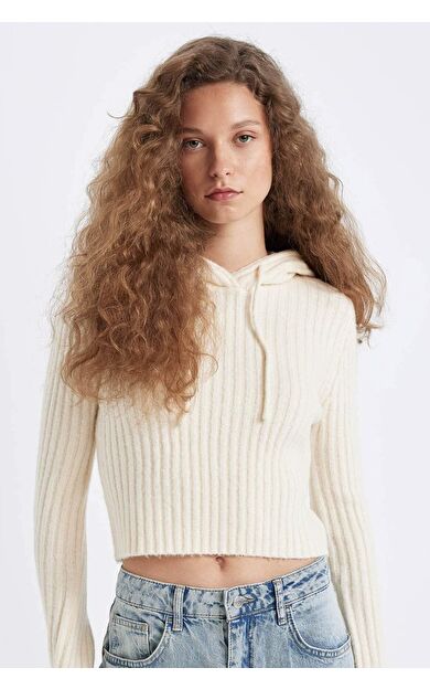 DeFacto Regular Fit Kapüşonlu Kazak