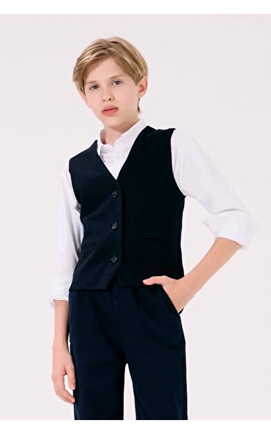 Erkek Çocuk V Yaka Ceket