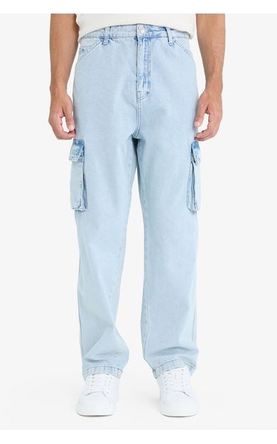 DeFacto Baggy Fit Geniş Kalıp Normal Bel Geniş Paça Jean Pantolon C7376AX24AUNM39