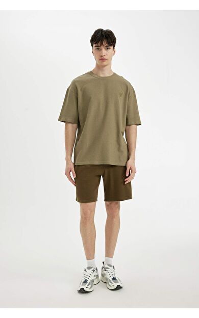 DeFactoFit Relax Fit Petek Dokulu Şort C7431AX24SMKH508