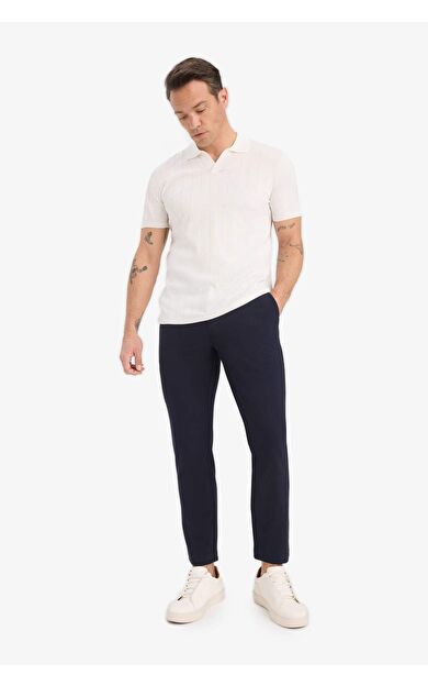 Tailored Fit Düz Paça Her Yöne Esneyen Yumuşak Tuşe Cepli Pantolon