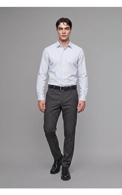 DeFacto Tailored Fit Düz Paça Her Yöne Esneyen Yumuşak Tuşe Cepli Pantolon