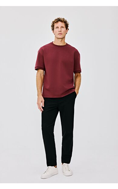 DeFacto Tailored Fit Düz Paça Her Yöne Esneyen Yumuşak Tuşe Cepli Pantolon