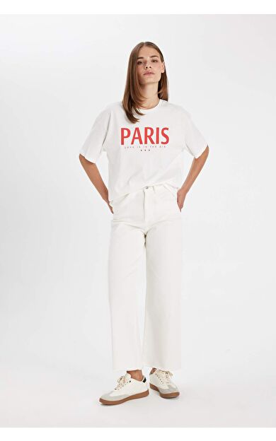 Culotte Yüksek Bel Geniş Paça Gabardin Pantolon