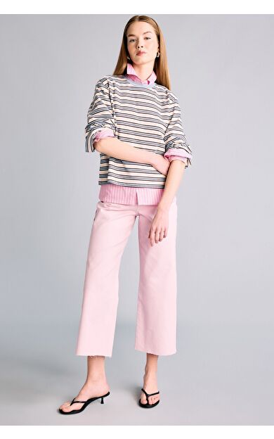 DeFacto Culotte Yüksek Bel Geniş Paça Gabardin Pantolon