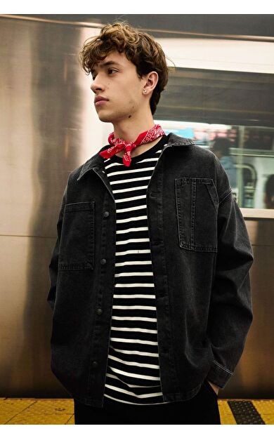 DeFacto Boxy Fit Uzun Kollu Gömlek