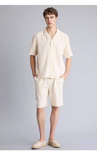 DeFacto Relax Fıt Pamuklu Bermuda Şort