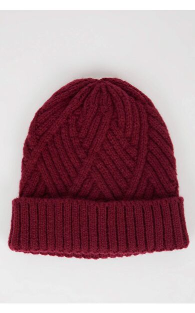 DeFacto Kız Çocuk Basic Düz Örme Bere C7644A824WNBR190