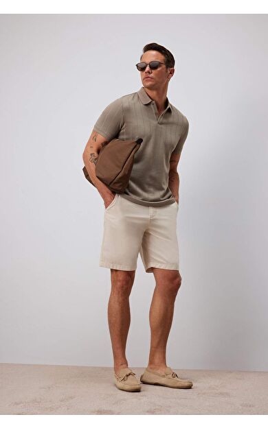 DeFacto %100 Pamuk Regular Fit Gabardin Bermuda Şort C7684AX25SPER117