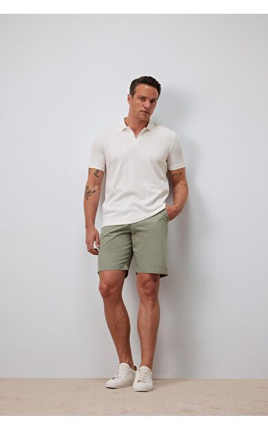 DeFacto %100 Pamuk Regular Fit Gabardin Bermuda Şort C7684AX25SPGN931