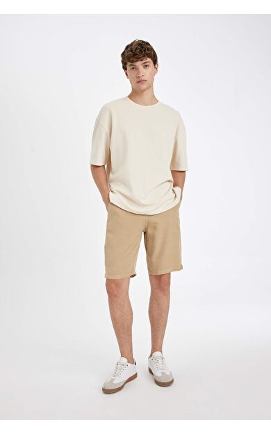 DeFactoFit Regular Fit Düz Paça Tensel Bermuda Şort C7800AX24SMBG732